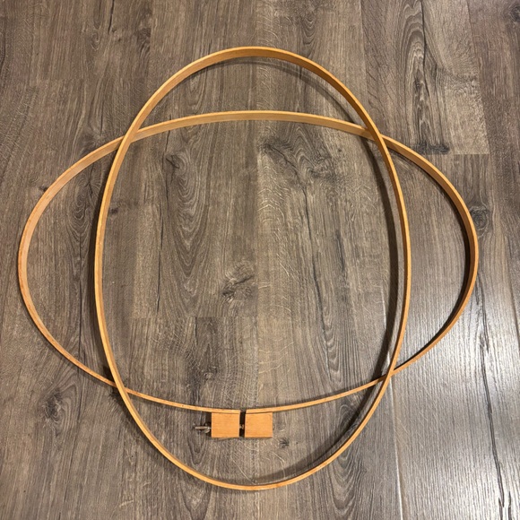 Vintage Embroidery Hoops Wooden Oval -Set Of 2-Large Oval 27”- Med Oval 20” - Picture 8 of 10